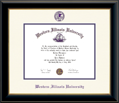 Western Illinois University diploma frame - Dimensions Diploma Frame in Onyx Gold