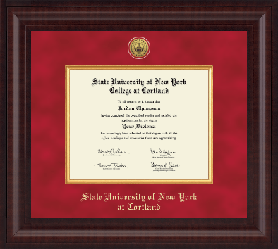 State University of New York Cortland diploma frame - Presidential Gold Engraved Diploma Frame in Premier