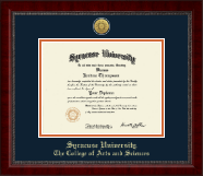 Syracuse University diploma frame - Gold Engraved Medallion Diploma Frame in Sutton