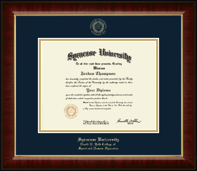 Syracuse University diploma frame - Gold Embossed Diploma Frame in Murano