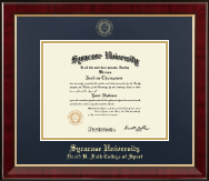 Syracuse University diploma frame - Gold Embossed Diploma Frame in Murano