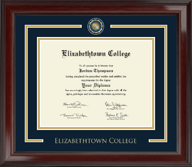 Elizabethtown College diploma frame - Showcase Diploma Frame in Encore