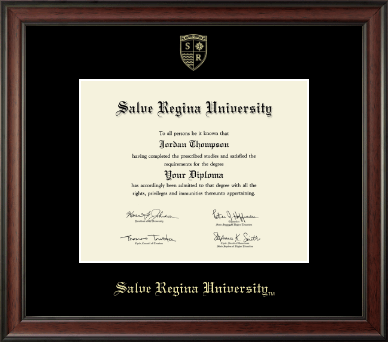 Salve Regina University diploma frame - Gold Embossed Diploma Frame in Studio