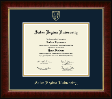 Salve Regina University diploma frame - Gold Embossed Diploma Frame in Murano