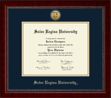 Salve Regina University diploma frame - Gold Engraved Medallion Diploma Frame in Sutton