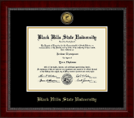 Black Hills State University diploma frame - Gold Engraved Medallion Diploma Frame in Sutton