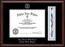 Alpha Iota Sigma certificate frame - Tassel & Cord Certificate Frame in Southport