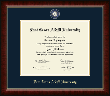 East Texas A&M University diploma frame - Masterpiece Medallion Diploma Frame in Murano