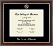 The College of Wooster diploma frame - Masterpiece Medallion Diploma Frame in Chateau