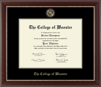 The College of Wooster diploma frame - Masterpiece Medallion Diploma Frame in Chateau