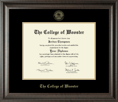 The College of Wooster diploma frame - Gold Embossed Diploma Frame in Acadia