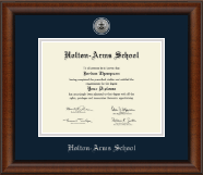 Holton-Arms School diploma frame - Silver Engraved Medallion Diploma Frame in Austin