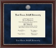 East Texas A&M University diploma frame - Silver Engraved Medallion Diploma Frame in Chateau