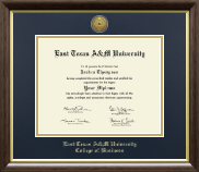 East Texas A&M University diploma frame - Gold Engraved Medallion Diploma Frame in Hampshire