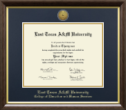 East Texas A&M University diploma frame - Gold Engraved Medallion Diploma Frame in Hampshire