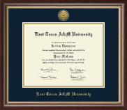 East Texas A&M University diploma frame - Gold Engraved Medallion Diploma Frame in Hampshire