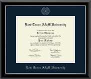 East Texas A&M University diploma frame - Silver Embossed Diploma Frame in Onyx Silver