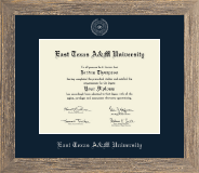 East Texas A&M University diploma frame - Silver Embossed Diploma Frame in Barnwood Gray