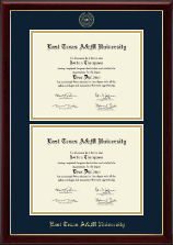 East Texas A&M University diploma frame - Double Diploma Frame in Gallery