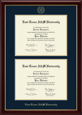 East Texas A&M University diploma frame - Double Diploma Frame in Gallery