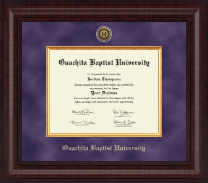 Ouachita Baptist University diploma frame - Presidential Gold Engraved Diploma Frame in Premier
