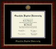 Ouachita Baptist University diploma frame - Gold Engraved Medallion Diploma Frame in Murano