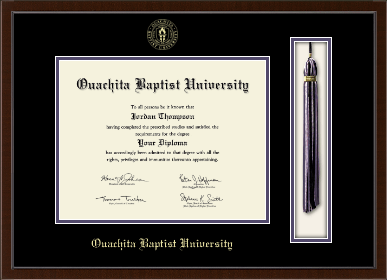 Ouachita Baptist University diploma frame - Tassel & Cord Diploma Frame in Delta