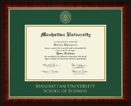 Manhattan University diploma frame - Gold Embossed Diploma Frame in Murano