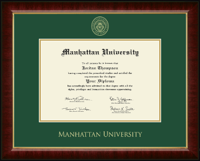 Manhattan University diploma frame - Gold Embossed Diploma Frame in Murano