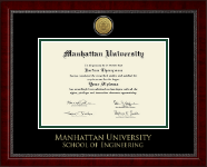 Manhattan University diploma frame - Gold Engraved Medallion Diploma Frame in Sutton