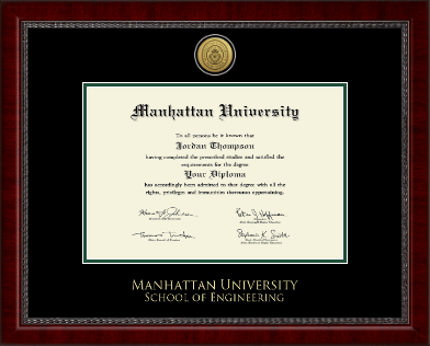 Manhattan University diploma frame - Gold Engraved Medallion Diploma Frame in Sutton