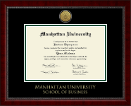 Manhattan University diploma frame - Gold Engraved Medallion Diploma Frame in Sutton