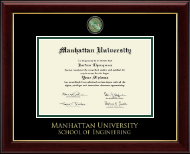 Manhattan University diploma frame - Masterpiece Medallion Diploma Frame in Gallery