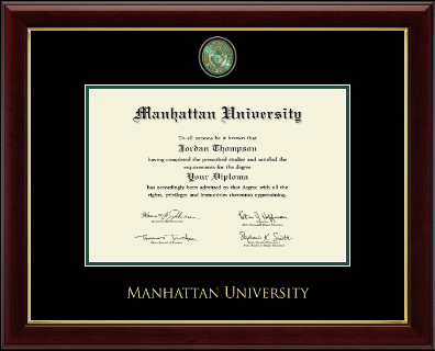 Manhattan University diploma frame - Masterpiece Medallion Diploma Frame in Gallery