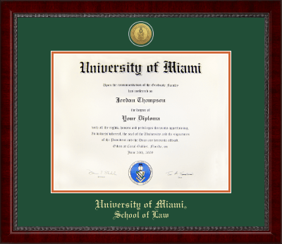 University of Miami diploma frame - Gold Engraved Medallion Diploma Frame in Sutton