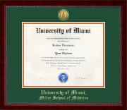 University of Miami diploma frame - Gold Engraved Medallion Diploma Frame in Sutton