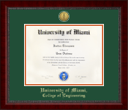 University of Miami diploma frame - Gold Engraved Medallion Diploma Frame in Sutton