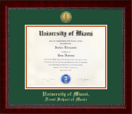 University of Miami diploma frame - Gold Engraved Medallion Diploma Frame in Sutton