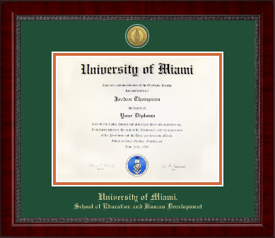 University of Miami diploma frame - Gold Engraved Medallion Diploma Frame in Sutton