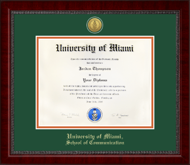 University of Miami diploma frame - Gold Engraved Medallion Diploma Frame in Sutton