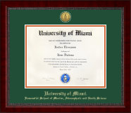 University of Miami diploma frame - Gold Engraved Medallion Diploma Frame in Sutton