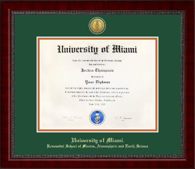 University of Miami diploma frame - Gold Engraved Medallion Diploma Frame in Sutton
