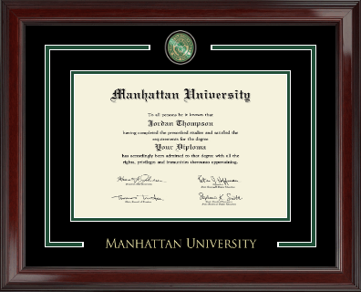 Manhattan University diploma frame - Showcase Diploma Frame in Encore