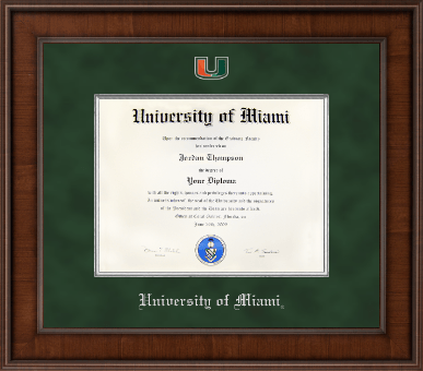 University of Miami diploma frame - Presidential Spirit Medallion Diploma Frame in Madison