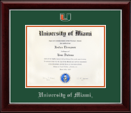 University of Miami diploma frame - Spirit Medallion Diploma Frame in Gallery Silver