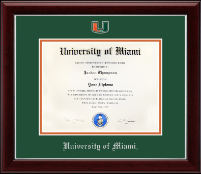 University of Miami diploma frame - Spirit Medallion Diploma Frame in Gallery Silver