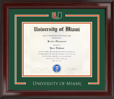 University of Miami diploma frame - Spirit Medallion Diploma Frame in Encore