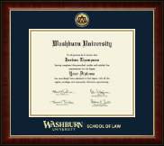 Washburn University diploma frame - Gold Engraved Medallion Diploma Frame in Murano