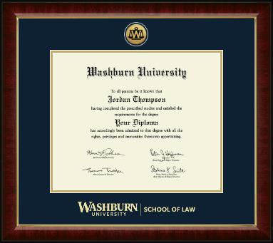 Washburn University diploma frame - Gold Engraved Medallion Diploma Frame in Murano