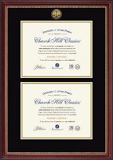 Legal Certificate Frames and Gifts diploma frame - Legal Double Diploma Frame in Kensington Gold